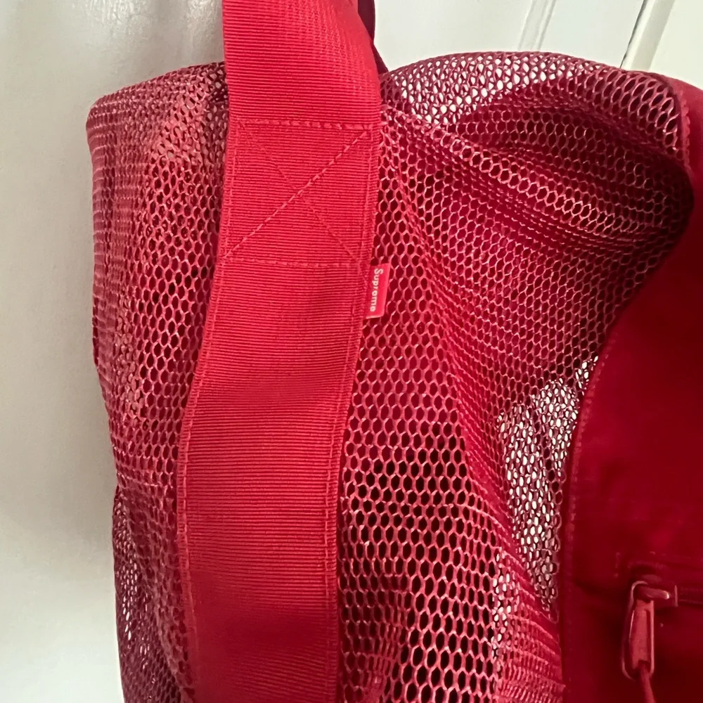 Supreme red limited edition mesh duffel bag collab cordura spring 2020 large